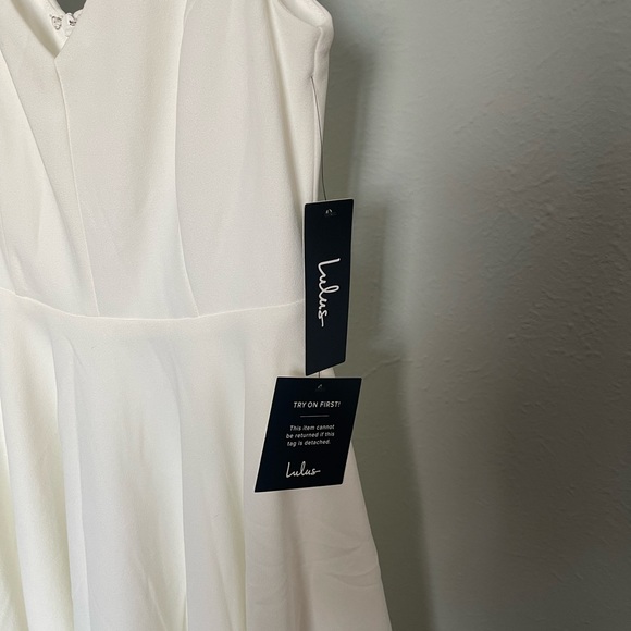 Lulus Darling Delight white skater dress - Picture 5 of 5